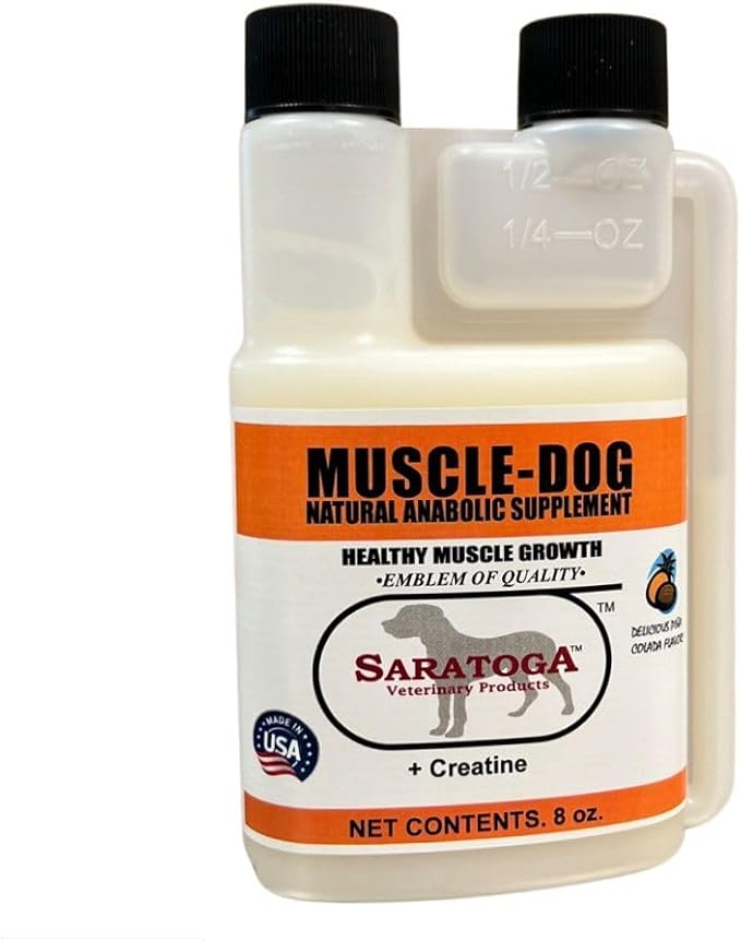 Muscle Builder for Dogs Natural Anabolic Dog Muscle Builder with Creatine Boosts Strength Recovery Dogs Muscles Supplements by Saratoga Veterinary Products