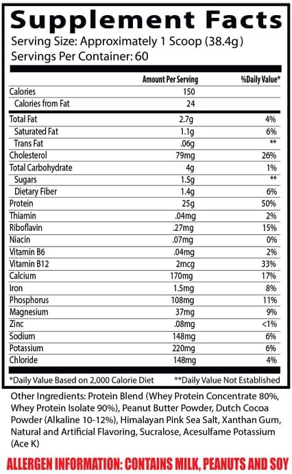 Insane Labz Insane Whey100% Muscle Building Whey Protein Post Workout BCAA Amino Profile Mass Gainer Meal Replacement 5lbs 60 Srvgs (Packaging May Vary) (Chocolate Peanut Butter)