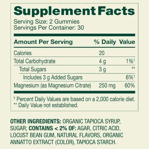 generiiic Extra Strength Magnesium Gummies for Bone and Muscle Health 250mg 60ct + vssl Sticker