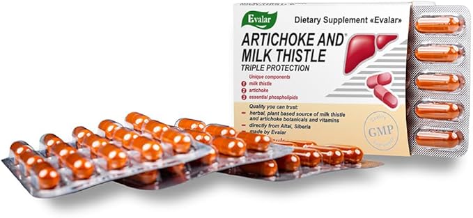 Evalar Milk Thistle Artichoke Herbs Siberian 60 Tabs