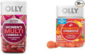 OLLY Ultra Women's Multi Softgels &amp Probiotic + Prebiotic Gummy Digestive Support and Gut Health 500 Million CFUs Fiber Adult Chewable Supplement for Men and Women Peach 30 Day Supply - 30 C