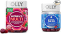 OLLY Women's Multivitamin Gummy Overall Health and Immune Support Vitamins A D C E Biotin &amp Glowing Skin Gummy 25 Day Supply (50 Count) Plump Berry Hyaluronic Acid Collagen