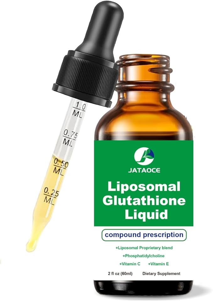 Liposomal Glutathione 1500 MG Liquid Glutathione Supplement Powerful Antioxidant Liver Detox Immune EnhancerAdd Vitamin C and Vitamin ESupports Immunity Skin Hair and Healthy Aging