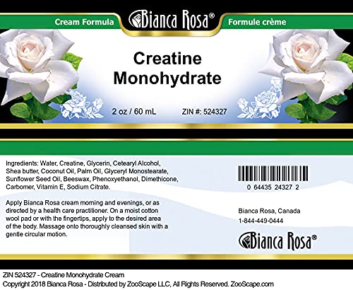 Bianca Rosa Creatine Monohydrate Cream (2 oz ZIN: 524327) - 3 Pack