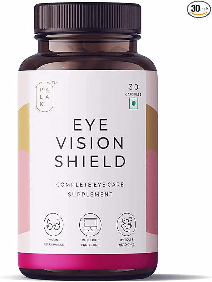 Astha Palak Notes: Eye Vision Shield for Better Eyesight | Bilberry Fruit Extracts | Lutein | Beta Carotene | Zeaxanthin | Astaxanthin | Lycopene | No Preservatives | No Fillers : 30 Caps