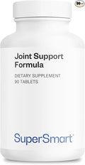 Supersmart - Joint Support Formula - with Glucosamine Chondroitin Hyaluronic Acid &amp MSM | Non-GMO &amp Gluten Free - 90 Tablets