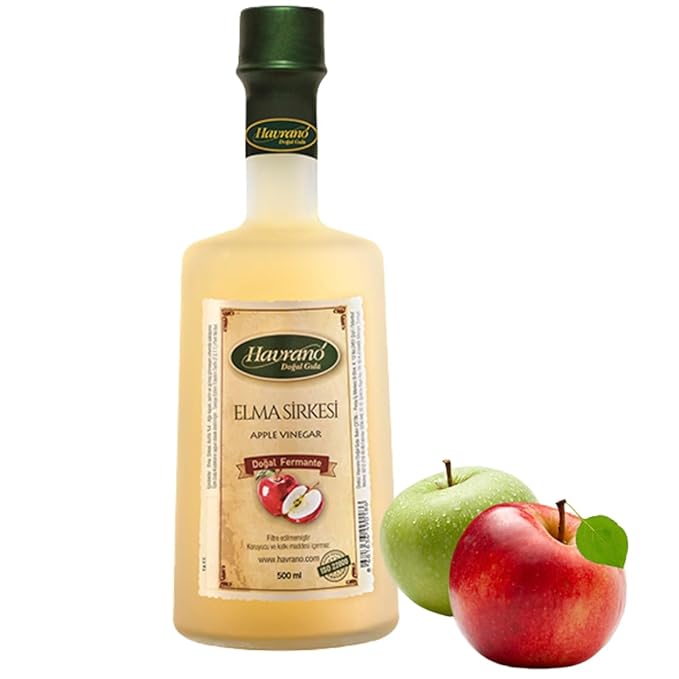 Apple Vinegar Additive-Free 100% Natural Organic Fermented Turkish Product A Natural &amp Pure (500 ml / 16.9 fl oz)
