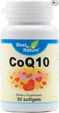CoQ10 - Coenzyme Q10 Natural Antioxidant Support for Heart Health and Normal Energy Production for Men &amp Women