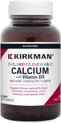 Children's Chewable Calcium with Vitamin D3 Natural Chocolate 120 Tablets Kirkman Labs