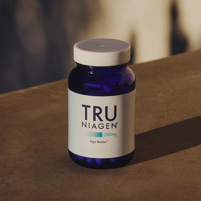 TRU NIAGEN Patented NAD Supplement for Brain Function Anti Aging &amp Cell Regeneration Niagen 60 300mg Servings | Supports Cellular Energy Muscle | Nicotinamide Riboside (NR) Take 2 Daily | 1 Bo
