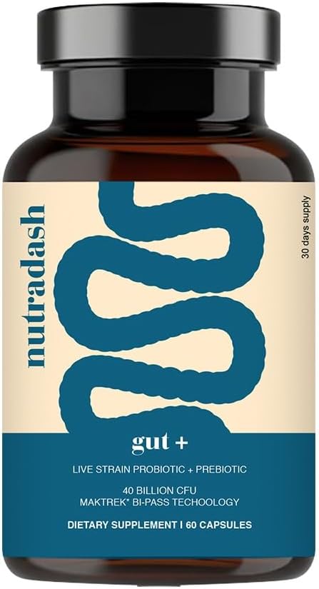 Gut Probiotics for Women - Gut+ Probiotic Supplement - Gut Probiotics for Men (60 Capsules - 1 Month Supply)