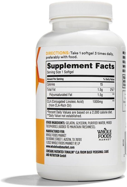365 by Whole Foods Market Tonalin Cla 1300Mg 90 Softgels (Pack of 2)