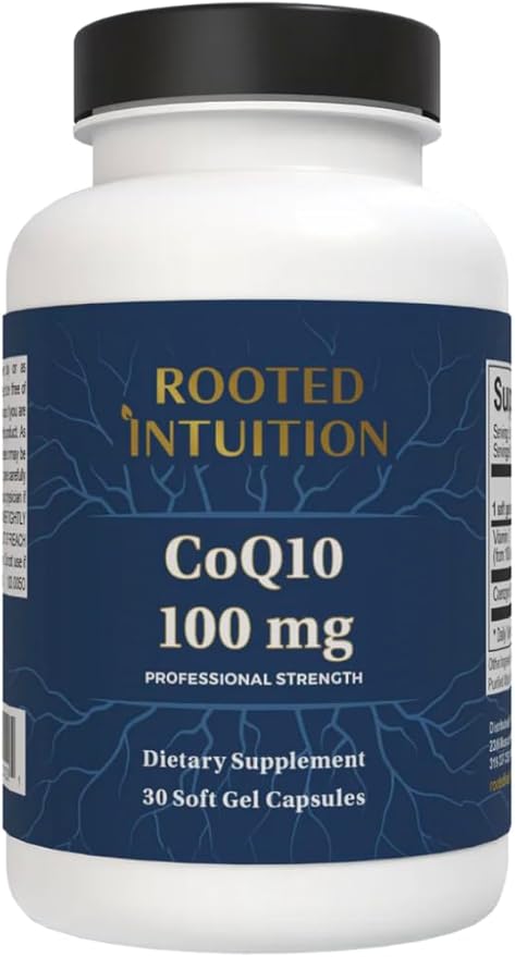 CoQ10 | Oil-Based High-Absorption Coenzyme Q10 with Vitamin E | Cellular Energy Heart &amp Brain Support | 100mg | 30 Softgels