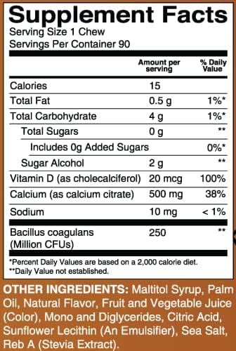 BariatricPal 90-Day Bariatric Vitamin Bundle (Multivitamin ONE 1 per Day! Iron-Free Capsule and Calcium Citrate Soft Chews 500mg with Probiotics - Piña Colada)