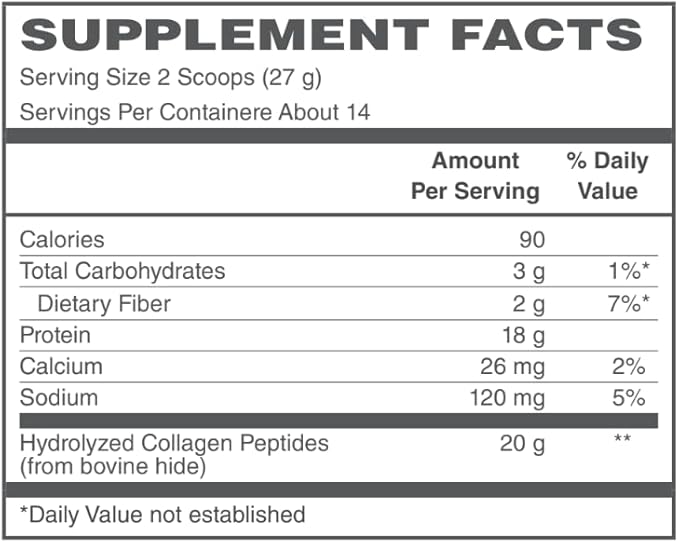 BariatricPal Collagen Peptides Powder (Hydrolyzed Type 1 &amp 3 Grass Fed) Skin Hair Nail &amp Joint Support Chocolate