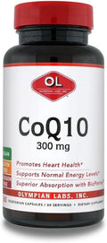 Olympian Labs CoQ10 300mg Vegetarian Capsules formulated with Bioperine for Greater Absorption. 60 Capsules Supporting Heart Health