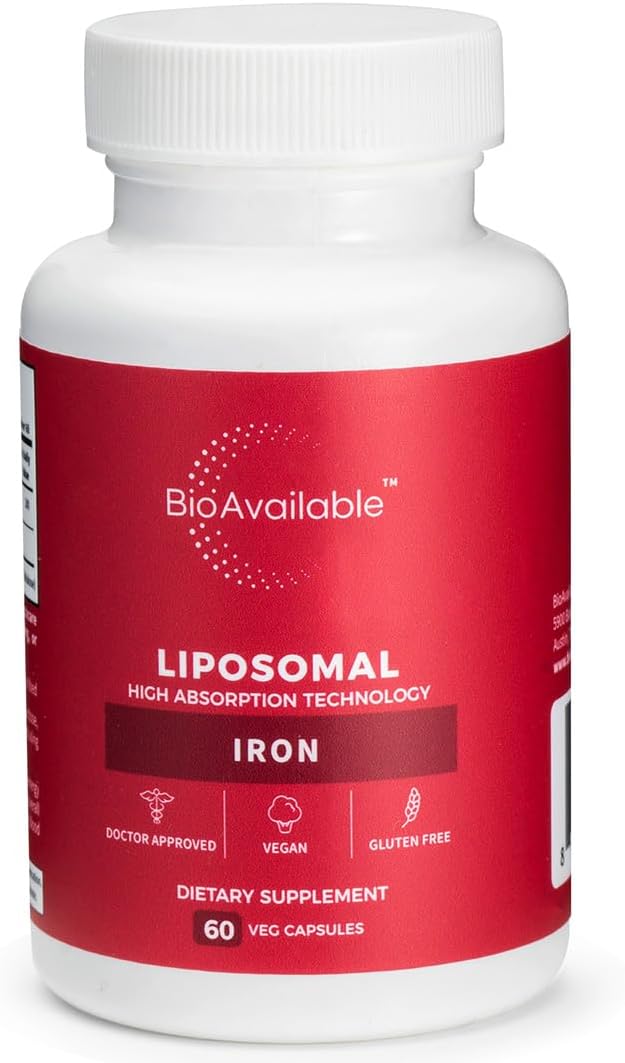 Liposomal Iron | 60 Capsules | Maximum Absorption | Vegan &amp Gluten-Free