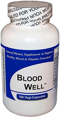 Blood Well (180 Capsules per Bottle) - 3 Pack -NO Beef Bovine Capsules no Common Fillers no Silica Magnesium Stearate Talc or Silicon Dioxide. Kosher/Vegan Capsules*