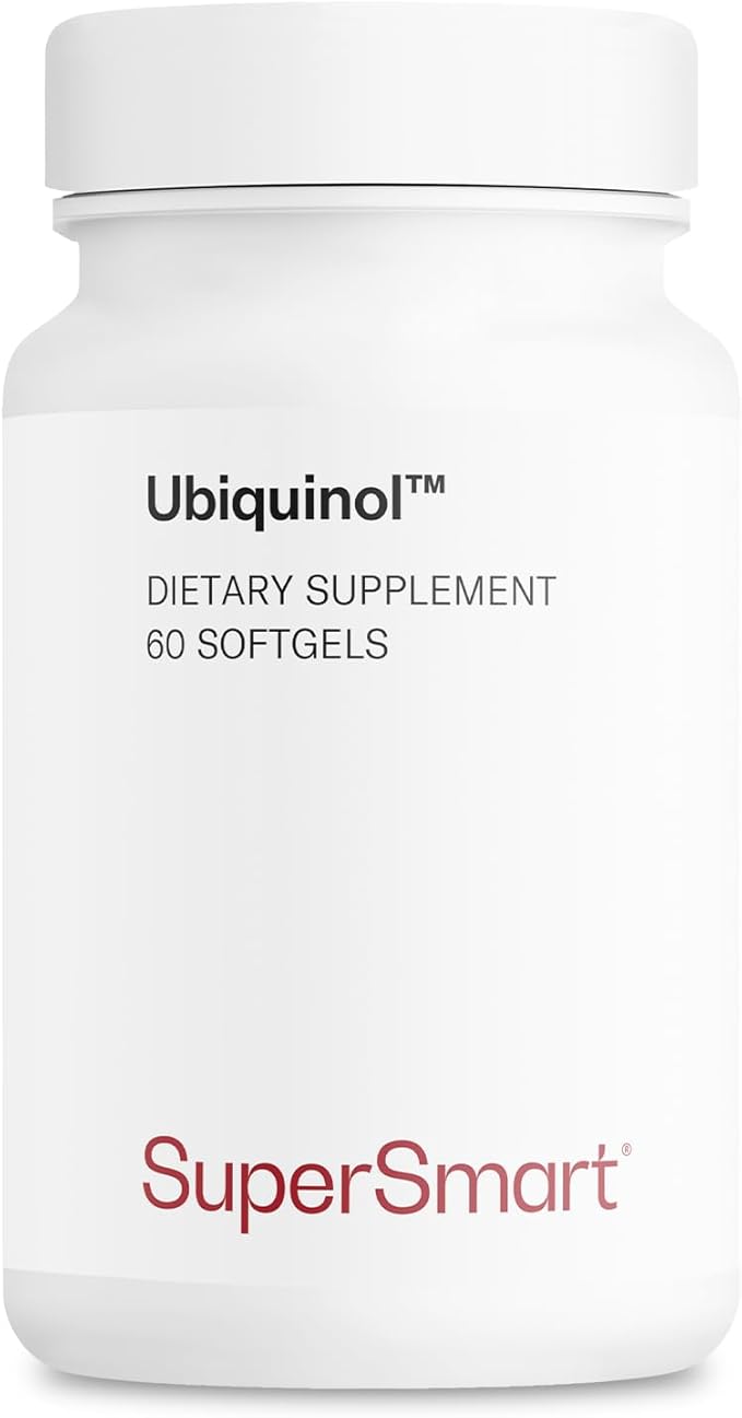 Supersmart Ubiquinol 200mg per Day (High Absorption) - Patented Keneka CoQ10 Supplement - Active Form of Coenzyme Q10 | Non-GMO &amp Gluten Free - 60 Softgels