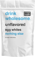 drink wholesome Unflavored Egg White Protein Powder for Sensitive Stomachs | Minimally-Processed Whole-Food Protein | Additive-Free Dairy-Free Gluten-Free | Low FODMAP