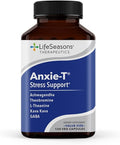 Anxie-T - Stress Relief Supplement - Supports Mood &amp Mental Focus - Feel Calm and Relaxed - Eases Tension &amp Nervousness - Ashwagandha Kava Kava GABA &amp L-Theanine - 120 Capsules