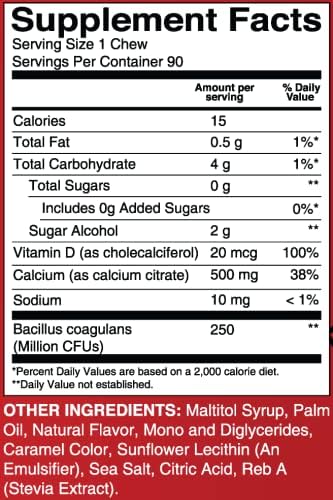BariatricPal 30-Day Bariatric Vitamin Bundle (Multivitamin ONE 1 per Day! Capsule with 60mg Iron and Calcium Citrate Soft Chews 500mg with Probiotics - Caramel Apple)
