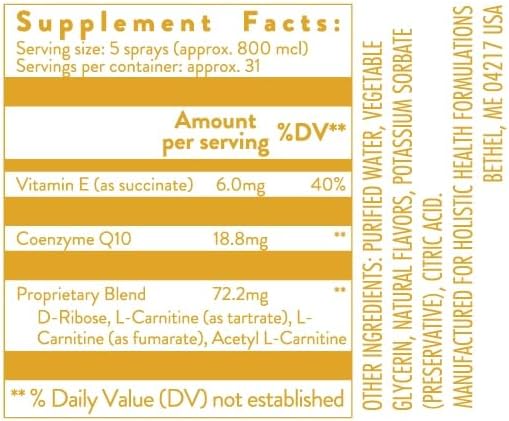 Holistic Health CoEnzyme Q10™ Fatigue &amp Muscle Support Spray 25ML (.8 FL oz)