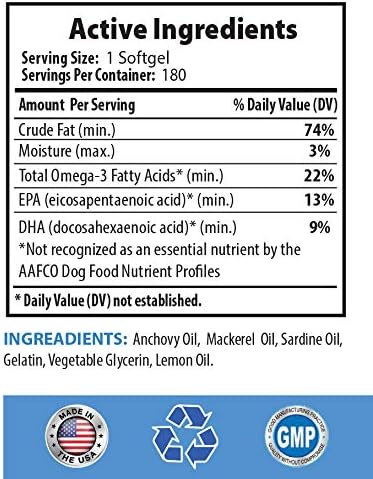 I LOVE MY PETS LLC Omega 3 cat Supplement - Omega 3 Fatty ACIDS for Cats - Best Health Option - Premium - cat Omega 3 Food - 180 Softgels (1 Bottle)