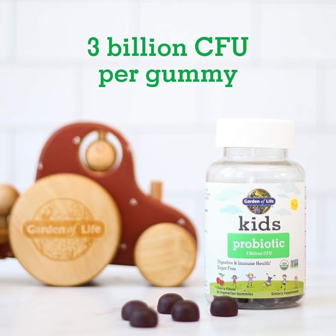 Garden of Life Organic Kids 120 Fruit Chew Gummy Vitamins &amp 30 Cherry Probiotic Gummies