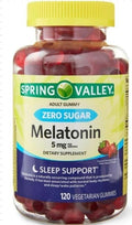 Sv + Melatonin Gummies Dietary Supplement 5 mg 120 Count +Better Guide Vitamins &ampSupplements