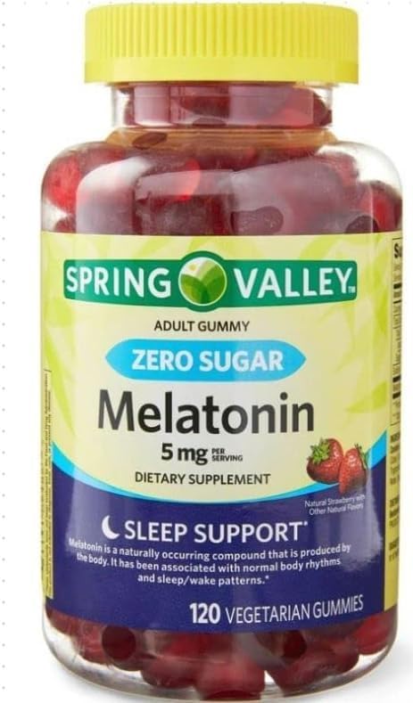 Sv + Melatonin Gummies Dietary Supplement 5 mg 120 Count +Better Guide Vitamins &ampSupplements
