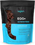 LEGION Egg+ Protein Powder with BCAAs - Naturally Sweetened and Flavored Egg White Protein Powder - Fast Digesting Protein for Muscle Growth and Strength Chocolate 20 Servings
