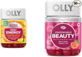 OLLY Extra Strength Daily Energy Gummy Caffeine Free 1000mcg Vitamin B12 CoQ10 Goji Berry &amp Undeniable Beauty Gummy for Hair Skin Nails Biotin Vitamin C Keratin Chewable Supplement