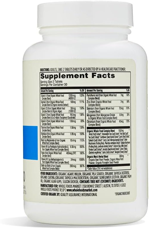365 by Whole Foods Market Vitamin Multi Mens Food Cultured 40 Plus 60 Count