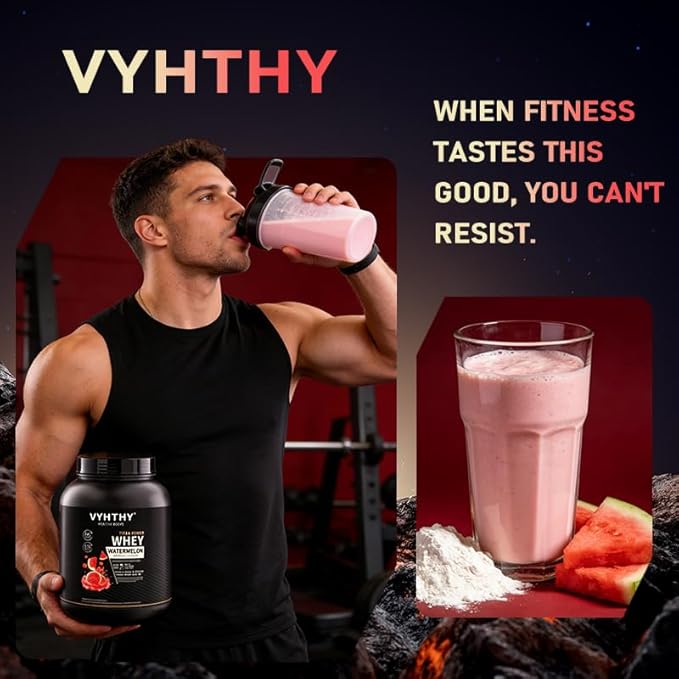 Watermelon Flavored Whey Protein Powder24g Protein per Serving Fast-Absorbing Concentrated whey Protein Low Sugar Gluten-Free Natural Flavor 2 lbs/32 oz.