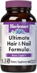 Bluebonnet Nutrition Ultimate Hair and Nail Formula Vitamins* Minerals* Specialty Nutrients for Beauty Within* Gluten-Free Kosher-Certified Dairy-Free Vegan 60 Vegetable Capsules 20 Servings