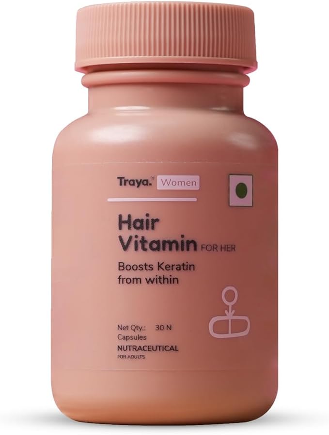 Hair Vitamin for Her | Keratin Supplements for Hair Growth and Hair Fall Control | Consists Biotin Zinc Iron and Vitamin B12 | 30 Tablets