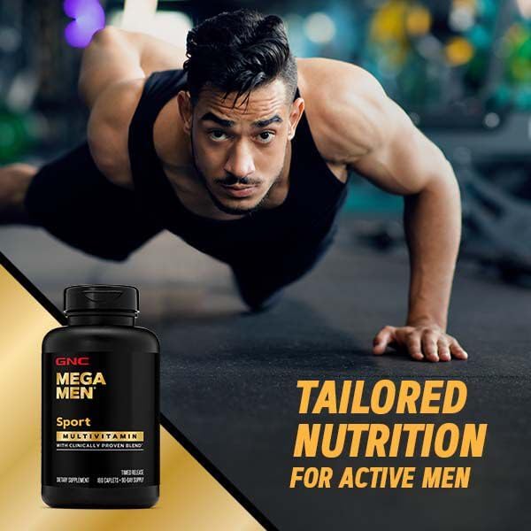 GNC Mega Men Sport Multivitamin | Performance Muscle Function and General Health | 180 Count