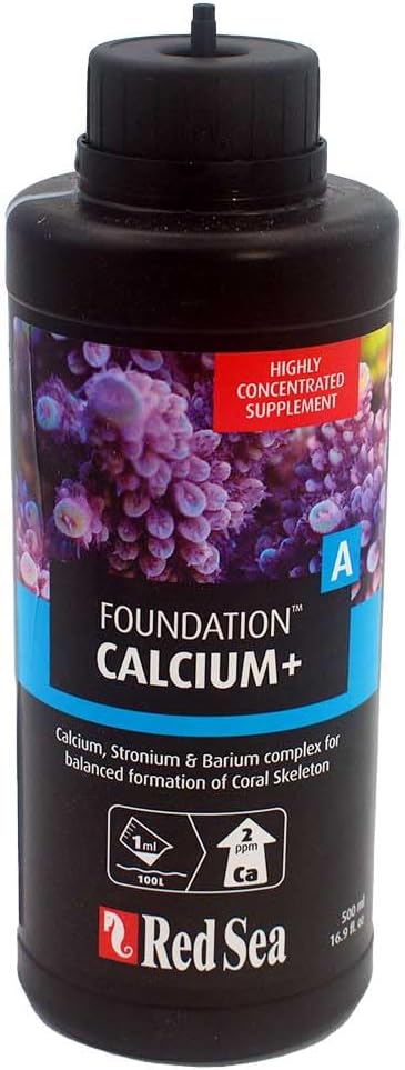 Red Sea Reef Foundation A (Ca/Sr) Supplement 1000ml - Calcium &amp Strontium Additive for Healthy Coral Growth in Marine &amp Reef Aquariums