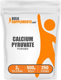 BulkSupplements.com Calcium Pyruvate Powder - Calcium Supplement Pyruvate Supplement - Unflavored &amp Gluten Free 2g per Serving 500g (1.1 lbs) (Pack of 1)