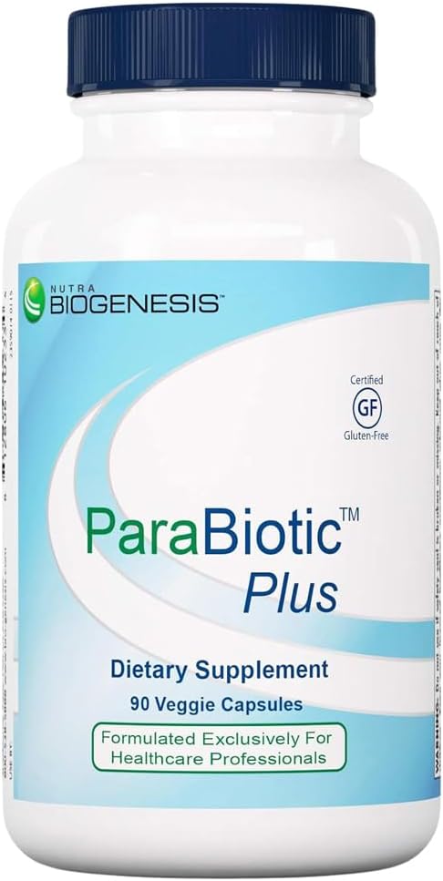 Nutra Biogenesis ParaBiotic Plus - Probiotics for Women &amp Men Wormwood Black Walnut &amp Neem for Added Support Microbiome Supplement Clean Vegan Natural - 90 Veggie Capsules