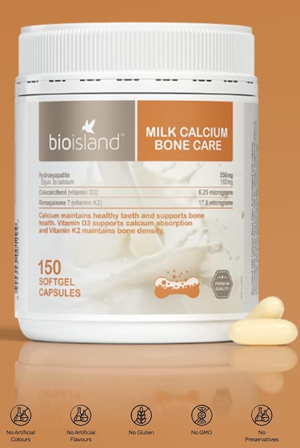 Bio Island Milk Calcium Bone Care 150 Softgel Capsules