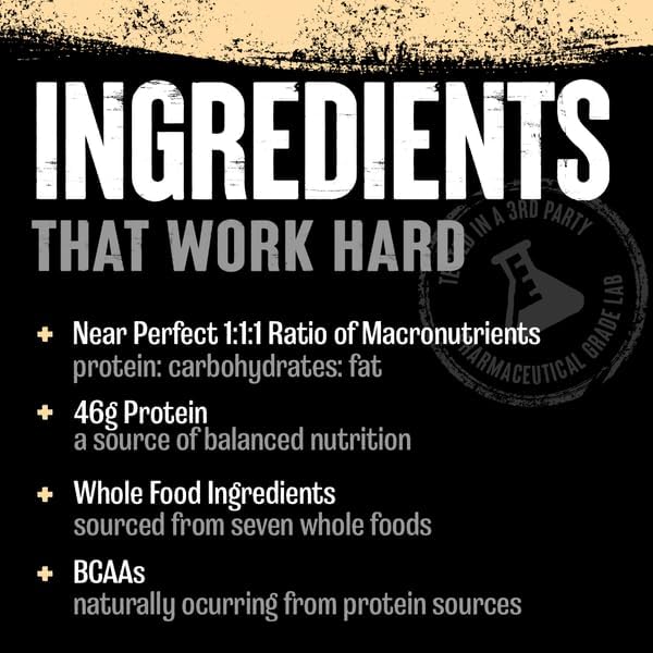 Animal Meal - Protein Shake with Whole Food Ingredients Aids in Muscle Recovery with Egg White Beef &amp Pea Protein Blend Vanilla Flavor 5 lbs