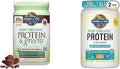 Garden of Life Raw Organic Protein &amp Greens Chocolate &amp Organic Vegan Unflavored Protein Powder 22g Complete Plant Based Raw Protein
