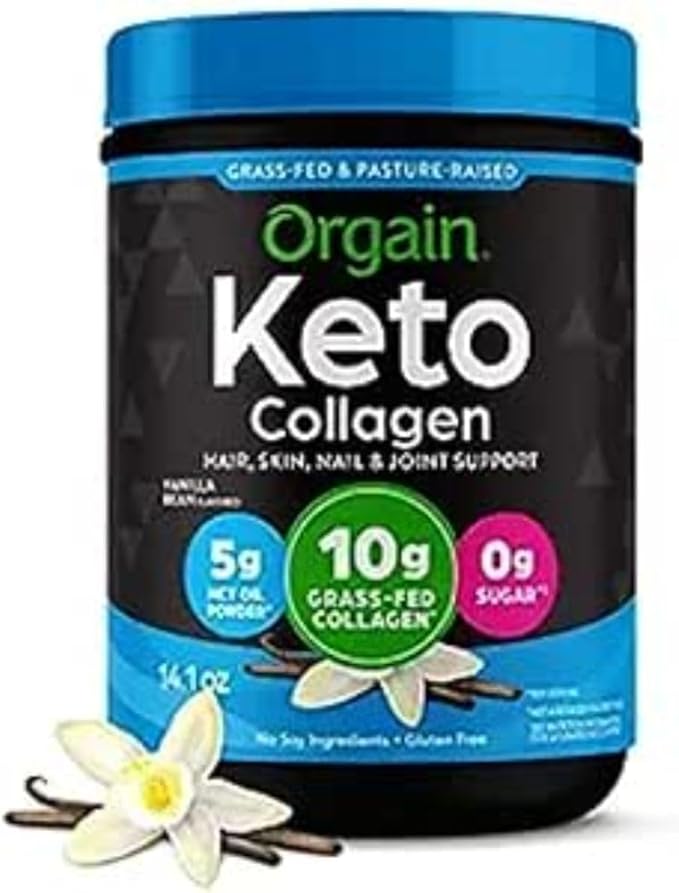 Primal Kitchen Unflavored Collagen Peptides 1.2lb Orgain Keto Collagen Protein Vanilla 0.88lb