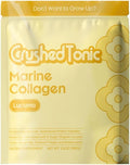 Crushed Tonic Marine Collagen Powder Korean Beauty Drink with Hydrolyzed Collagen Peptides for Skin Hair &amp Nails | Gluten-Free Halal &amp Kosher (Organic Lucuma 60 Servings (300 g) Pouch)
