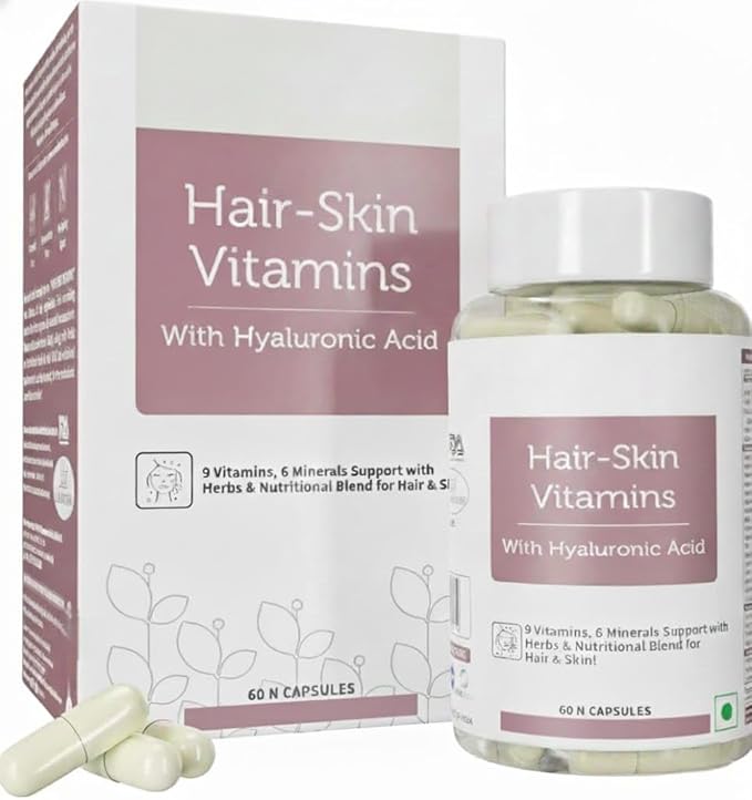 Vishopy Hair Skin Vitamins Supplement with Biotin Keratin Booster for Hair Growth Turmeric Primrose Oil &amp Collagen Supporter- 60 Capsules for Men and Women