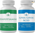 PURE ORIGINAL INGREDIENTS Benfotiamine and Alpha-Lipoic Acid Bundle 100 Capsules Each Always Pure No Additives or Fillers Lab Verified
