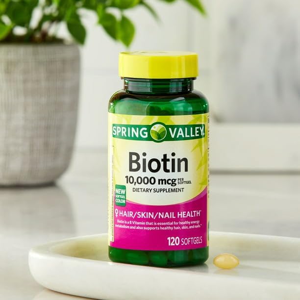 IKJ Biotin Hair/Skin/Nails Health Dietary Supplement Softgels 10000 mcg 120 Count