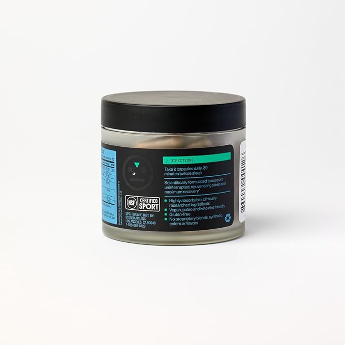 Stoned Ape Dream - Nootropic &amp Adaptogen Sleep Aid - Supports Sleep &amp Recovery - Venetron Valerian Root Melatonin Mg GABA Lemon Balm Shiitake - Keto Paleo Vegan - NSF Sport Certified